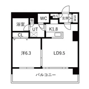 クレアシオン桑園【3階】の間取り