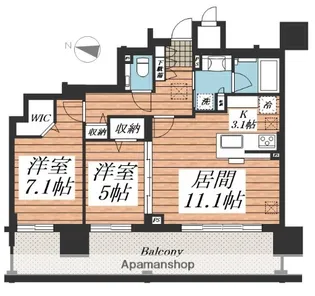 円山ザ・レジデンス【15階】の間取り