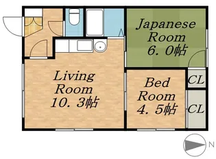 恵マンション【2-B.号室】の間取り