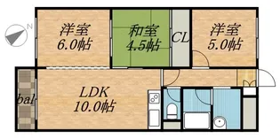 アルファヒル麻生【605号室】の間取り