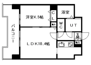 UURコート札幌北三条【9階】の間取り