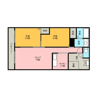 シャルル壱番館【203号室】の間取り