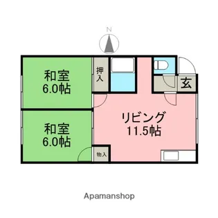アーバンハウス1【1階】の間取り