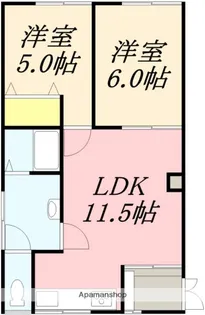 マンション三上【203号室】の間取り