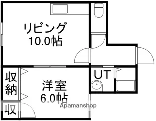 グリーンウィング【201号室】の間取り