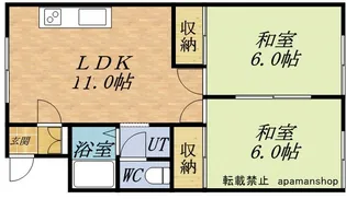 ネクサス長橋(旧コーポみかみ1号)【202号室】の間取り
