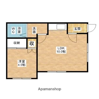コーポ幸和【2階左室号室】の間取り
