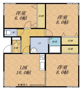 三上ハイツ【101号室】の間取り