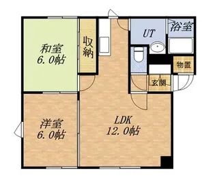 長橋コーポE棟【201号室】の間取り