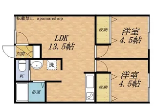 ジェラン小樽2ND【101号室】の間取り