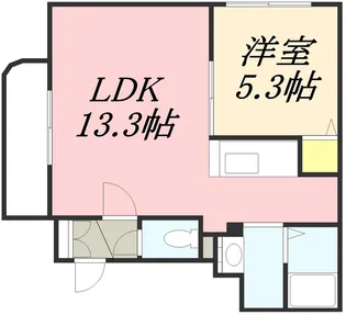 1LDKの間取り画像