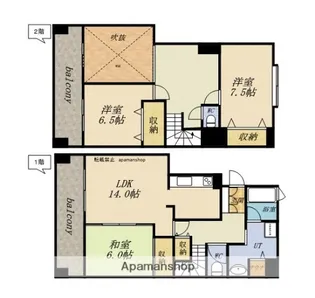 朝日プラザサウスヒルズ【710号室】の間取り