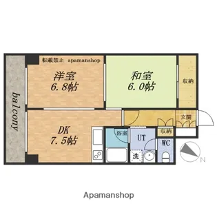 マリンハイム【603号室】の間取り