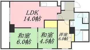 マリンハイム【606号室】の間取り