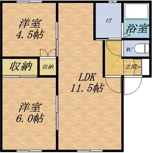 ハイツK&M【203号室】の間取り