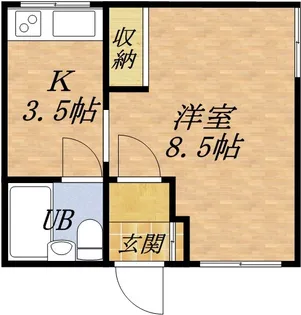 COAST船見坂【2F号室】の間取り