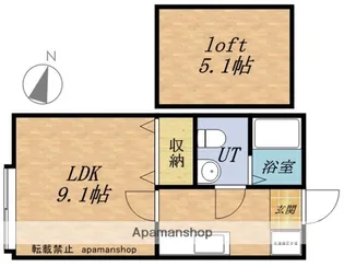 パースシティ小樽【203号室】の間取り