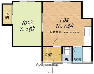 入船コーポ【202号室】の間取り