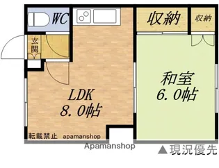 コーポ新富【201号室】の間取り