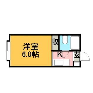 エルハウス【2-C号室】の間取り