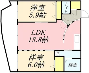 AMS水天宮【202号室】の間取り