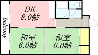 富岡レジデンス【203号室】の間取り