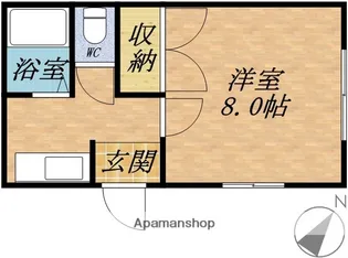 グリーンコーポⅠ【102号室】の間取り