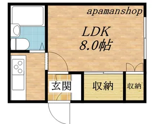 ひまわりハイツ【6号室】の間取り