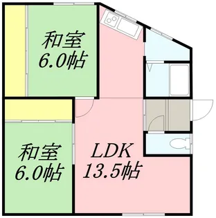 コーポアカシヤ【202号室】の間取り