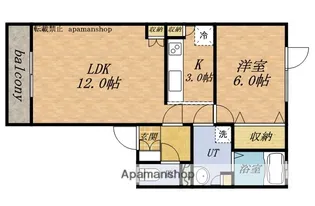 リリーフハウスⅡ【103号室】の間取り