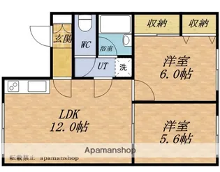 GO RESIDENCE B【201号室】の間取り