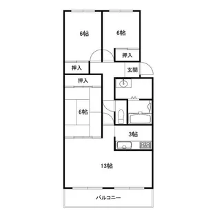 サーム桜壱丁目 弐番館【318号室】の間取り