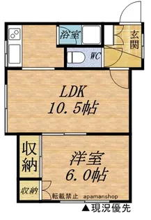 サンワハイツ【1号室】の間取り