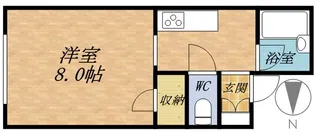 グリーンロードハイムA【113号室】の間取り