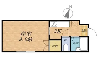 グリーンロードハイムA【105号室】の間取り