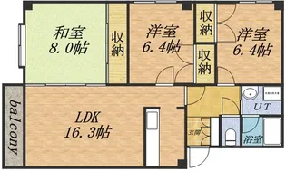 ポートヒルズ富岡【202号室】の間取り