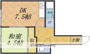 プリンセスコート【102号室】の間取り