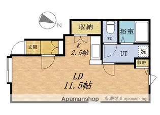 メゾンコンチェルト【101号室】の間取り