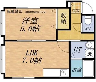 北海道小樽市石山町【アパート】の間取り