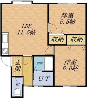 ルポール入船壱番館【102号室】の間取り