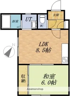 ハイツ丸山【101号室】の間取り