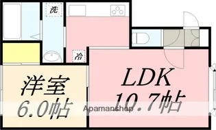 ルミエール入船【201号室】の間取り