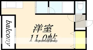 カーサたつみ【209号室】の間取り