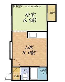 最上ハイツ【F号室】の間取り