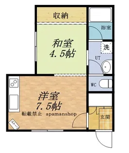 DRABUS若竹【201号室】の間取り