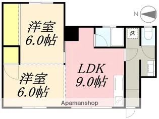 クレセント天神【101号室】の間取り