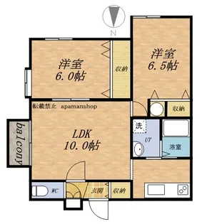 アペルト・ドゥエ【2階】の間取り