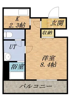 オタルベイサイドシティ7棟【709号室】の間取り