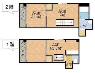 オタルベイサイドシティ7棟【511号室】の間取り