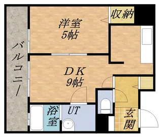 オタルベイサイドシティ7棟【3階】の間取り